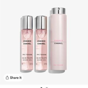 CHANEL Chance Eau Tendre twist and spray- Pink and Silver